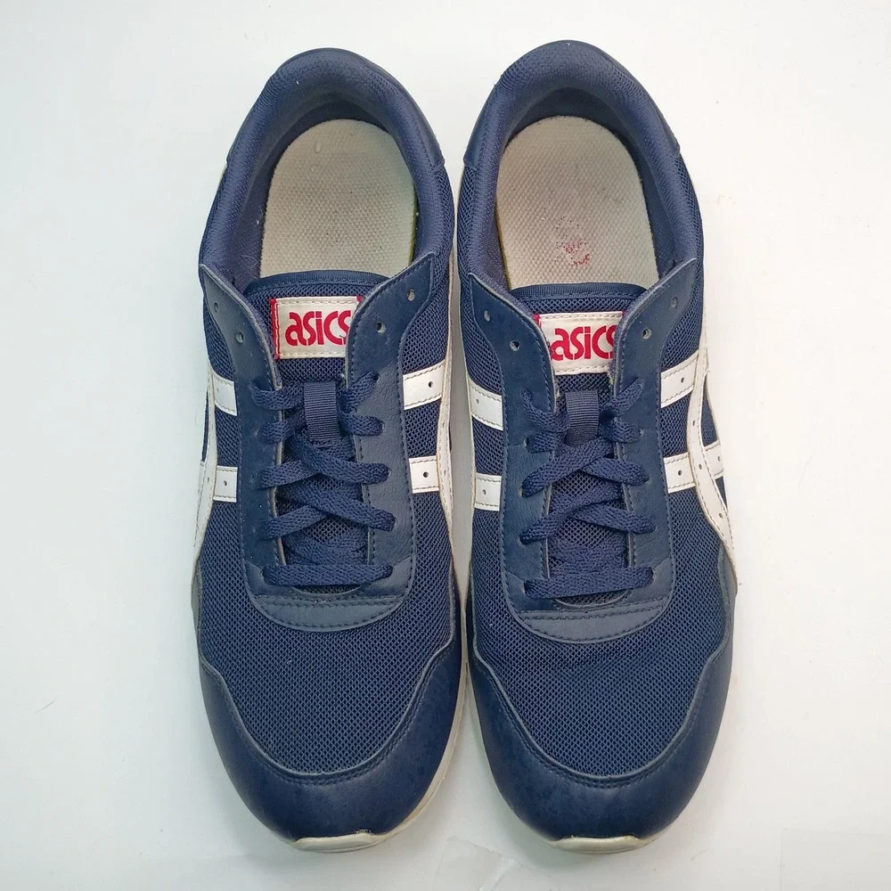 ASICS Tiger Sneakers Men Size 13 Navy Blue Midnight Synthetic Leather Mesh